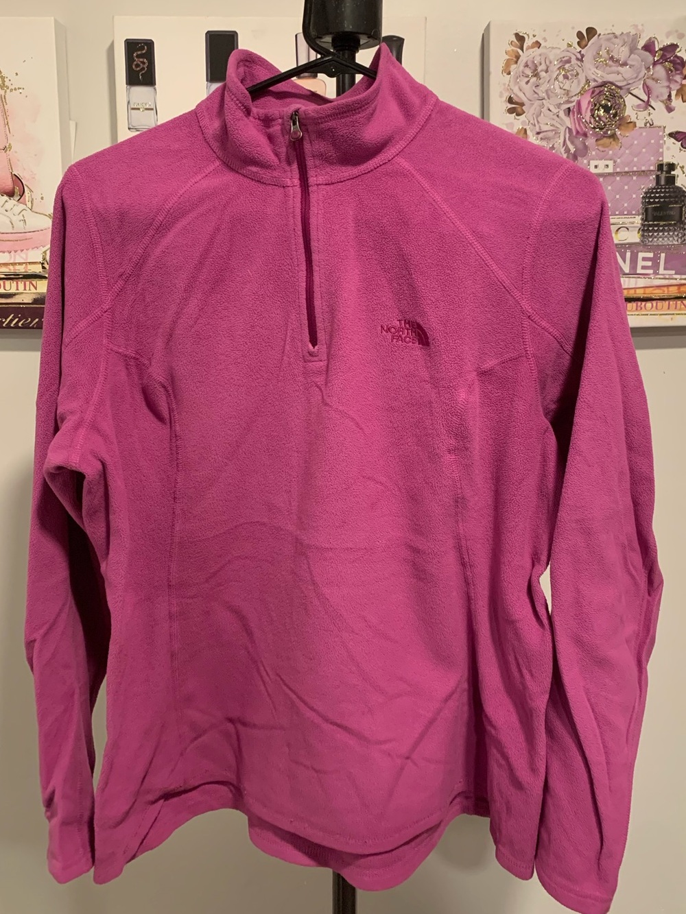 The North Face Women's Pink Quarter-Zip Fleece Pullover SJL034